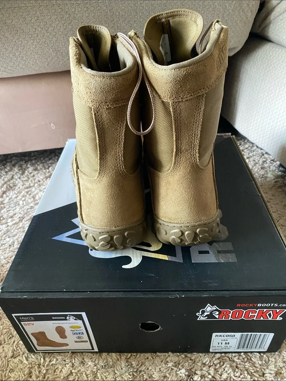 Rocky Men's Desert Tan Tactical Boots - Rugged Field Combat Style